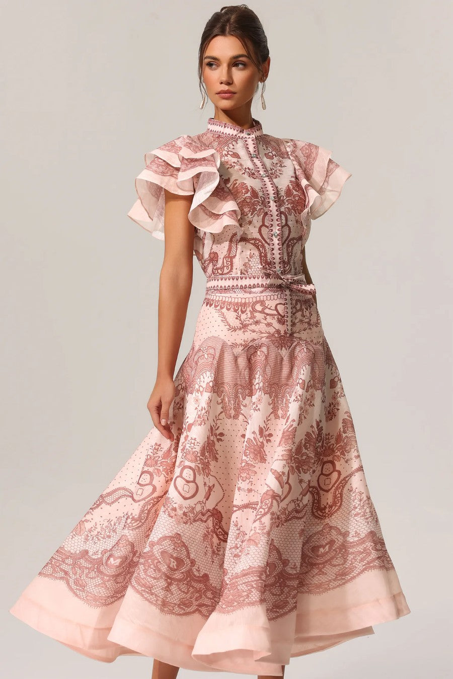 Robe Midi Fleurie Vintage