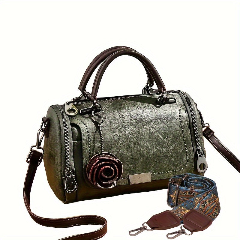 Aurora PU Leather Handbag with Pendant