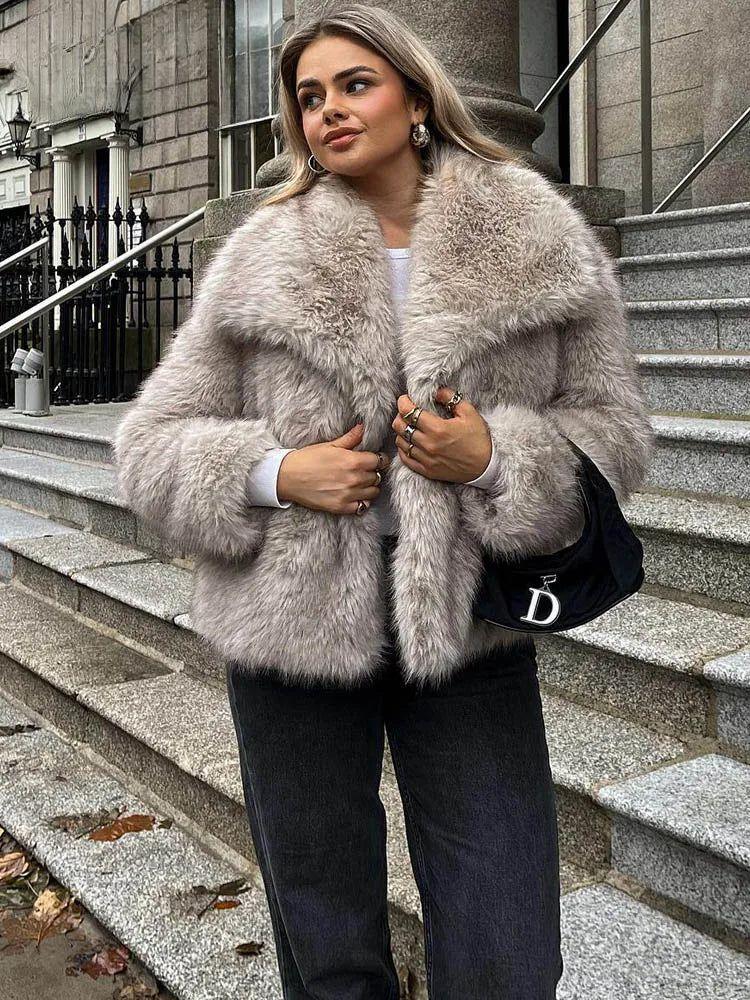 Elegance Faux Fur Coat