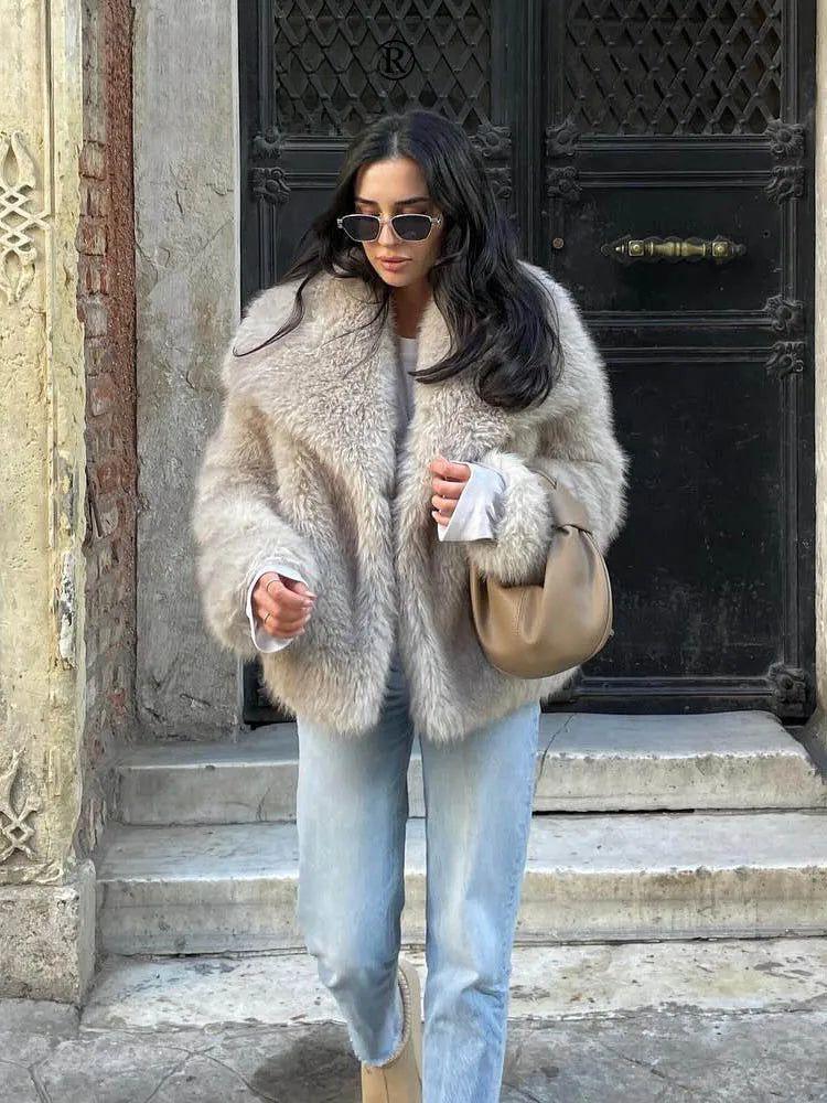 Elegance Faux Fur Coat