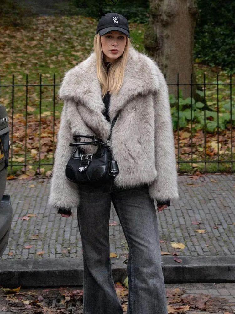 Elegance Faux Fur Coat