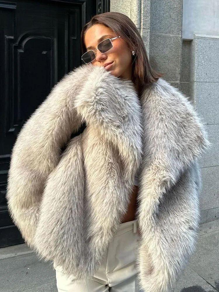 Elegance Faux Fur Coat