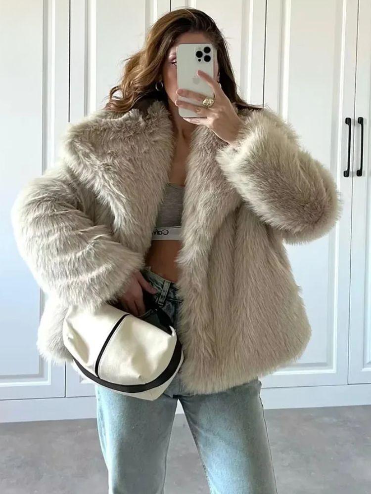 Elegance Faux Fur Coat