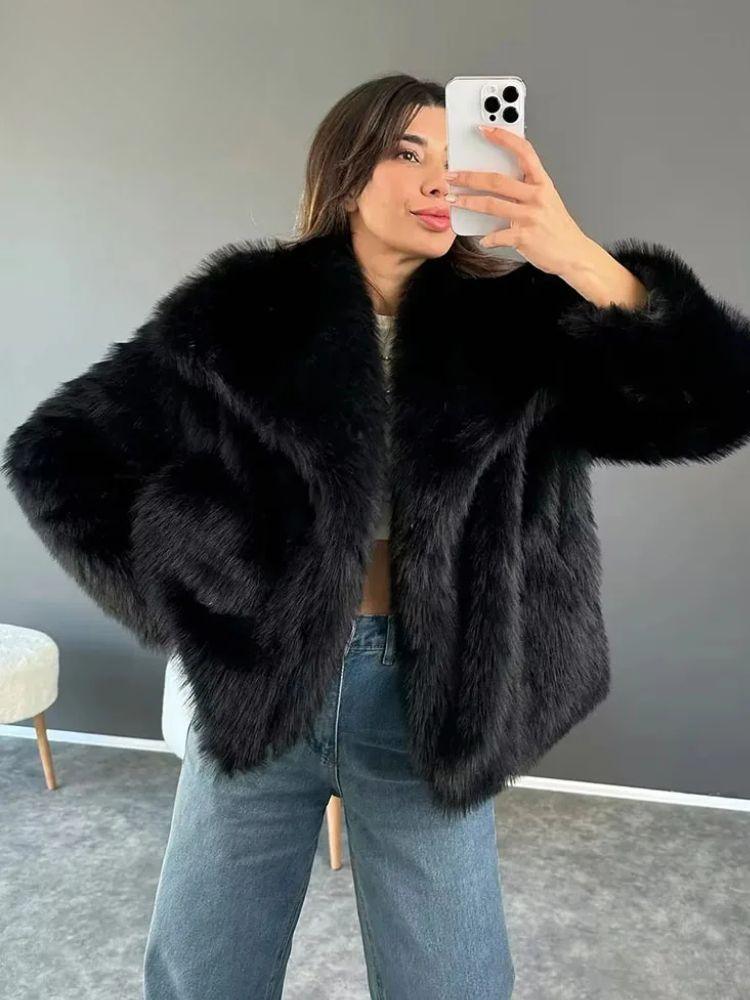 Elegance Faux Fur Coat