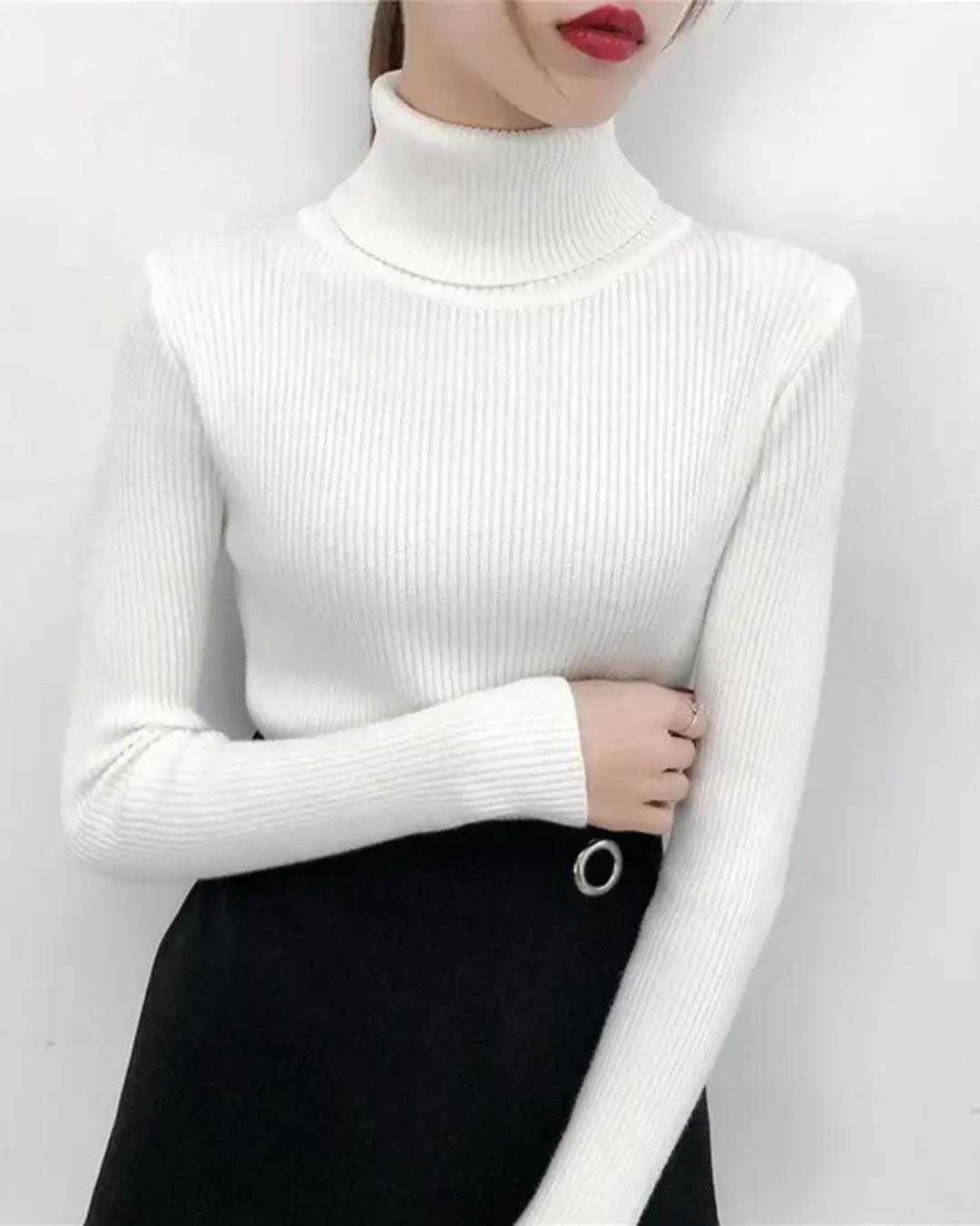 Pull col montant chic et moderne 