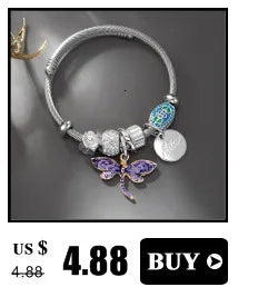 Fashion Bracelets & Bangles Stainless Steel DIY Jewelry Big Pink Bear Pendant Hearts Love Women's Bracelet Cuff Charms Pulseras