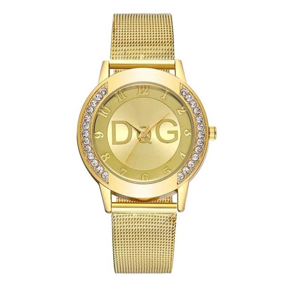 Elegant Mesh & Diamond Watch – Minimalist Luxury