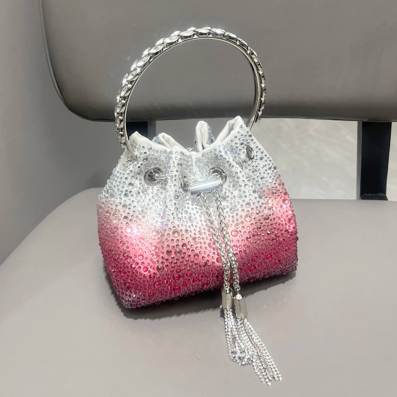 Crystal Bucket Bag – Luxury Rhinestone Evening Clutch