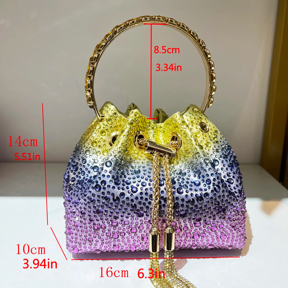 Crystal Bucket Bag – Luxury Rhinestone Evening Clutch