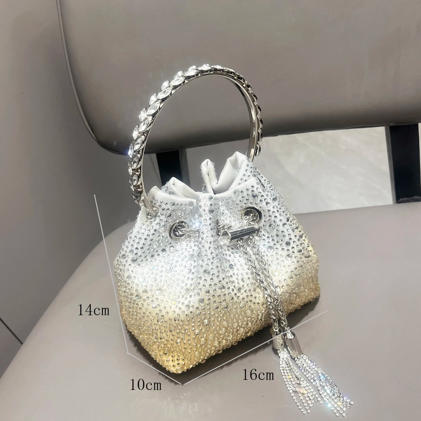 Crystal Bucket Bag – Luxury Rhinestone Evening Clutch