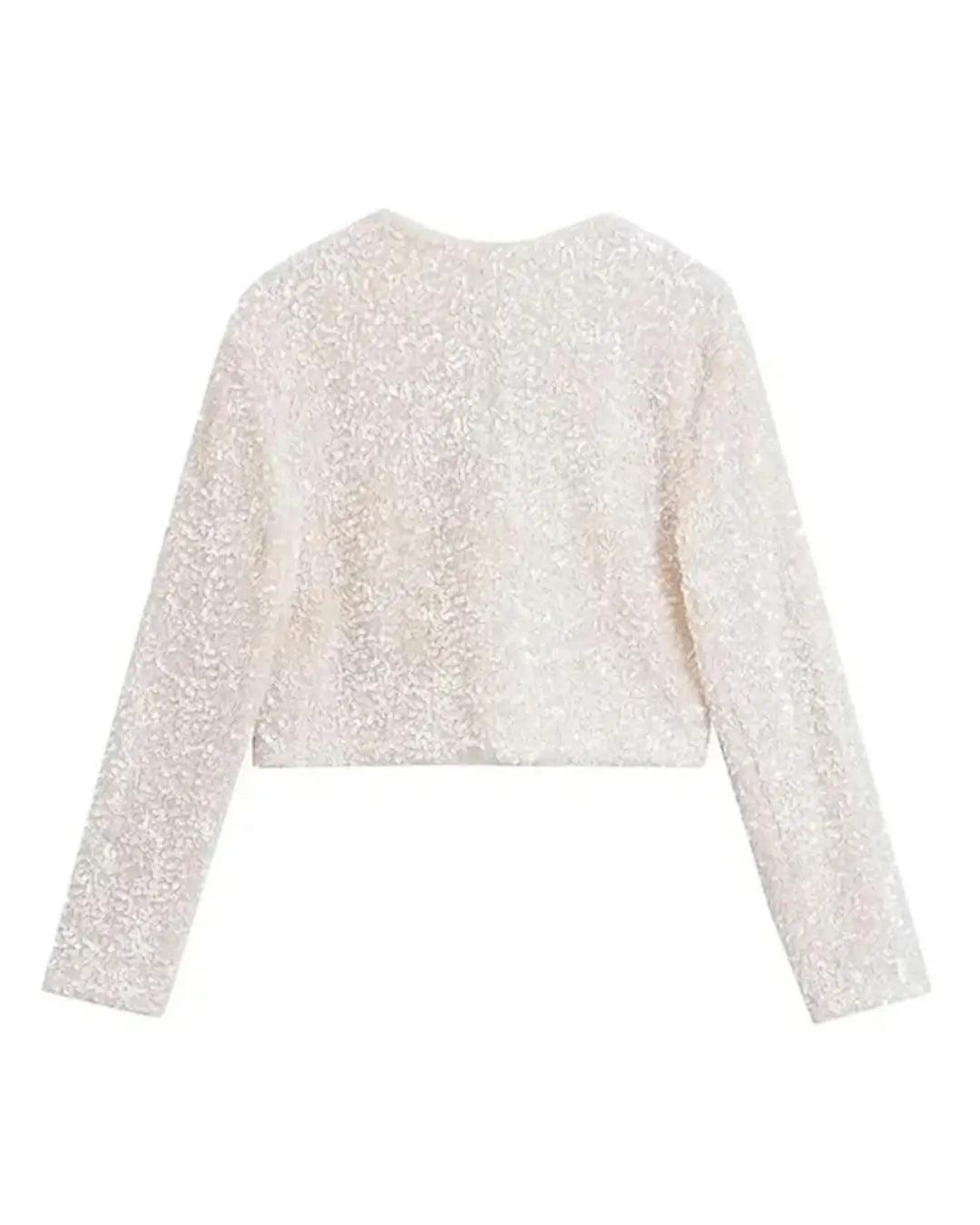 Blazer Luminé – Bow-Tied Sequin