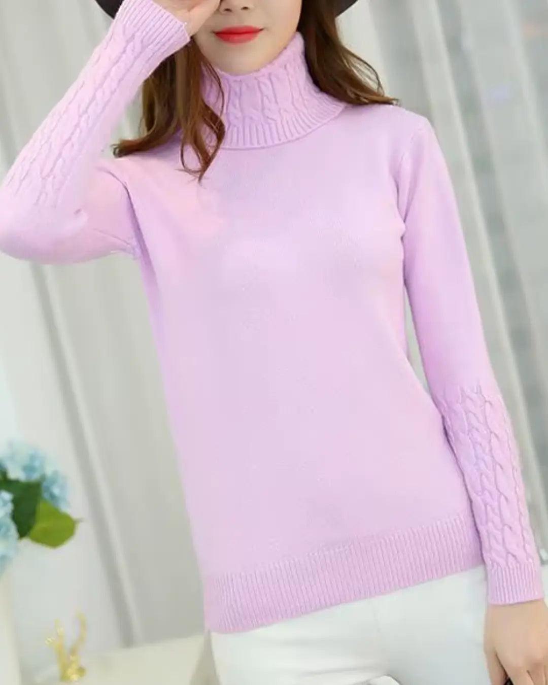 Slim-Fit High Neck Winter Pullover