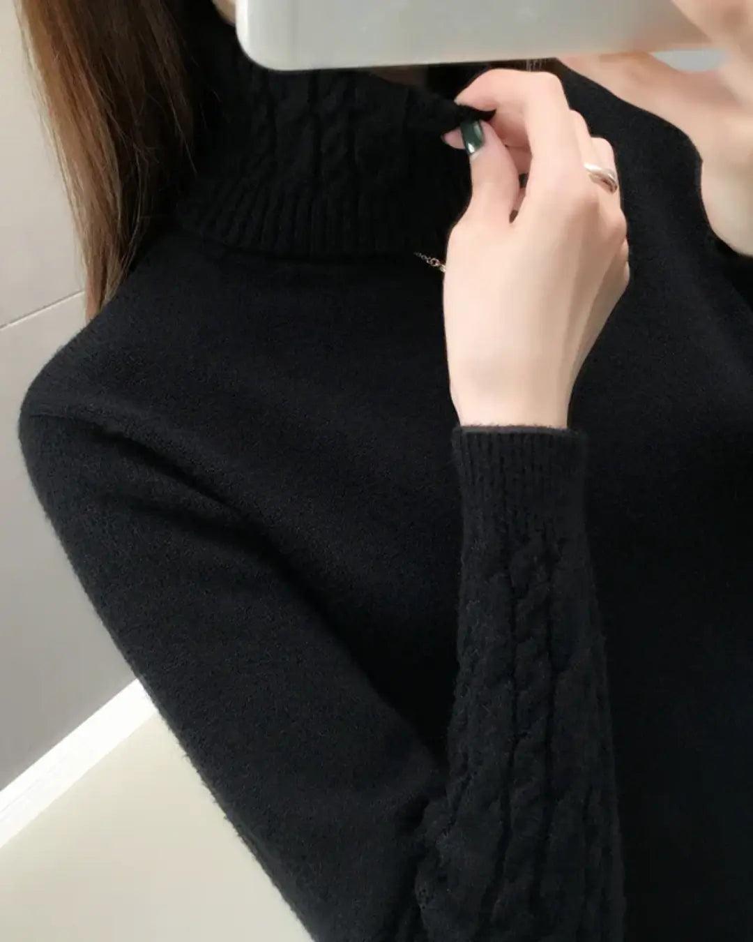 Slim-Fit High Neck Winter Pullover