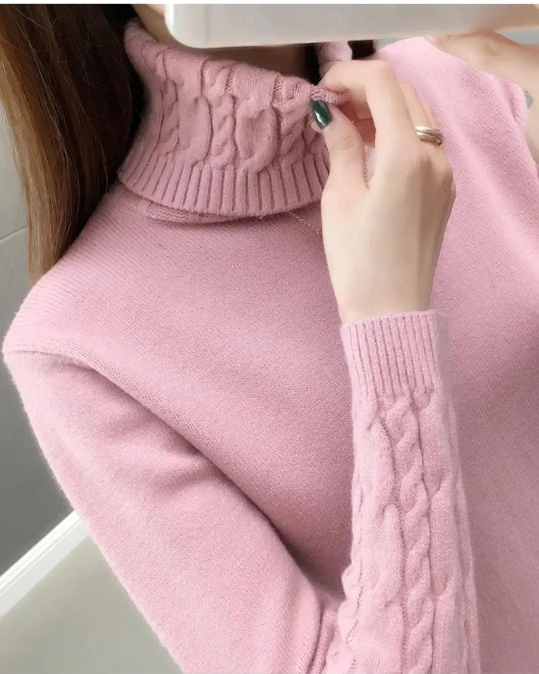 Slim-Fit High Neck Winter Pullover