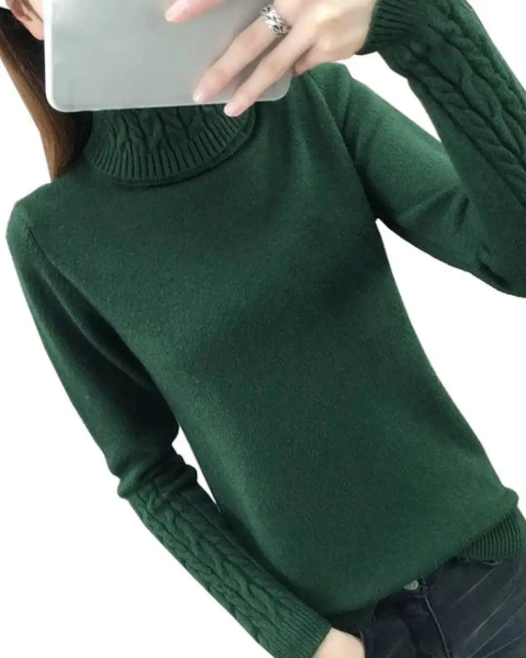 Slim-Fit High Neck Winter Pullover